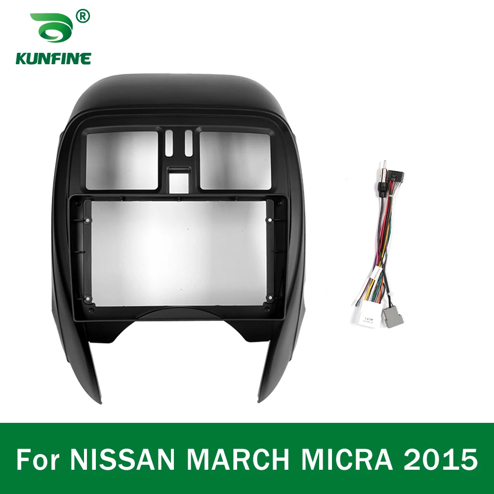 Automobilių GPS Navigacijos Stereo NISSAN MARCH/MICRA 2015 Radijo Fascias Rėmas Tinka 2Din 9 Colio Brūkšnys Headunit Ekranas Nuotrauka 0