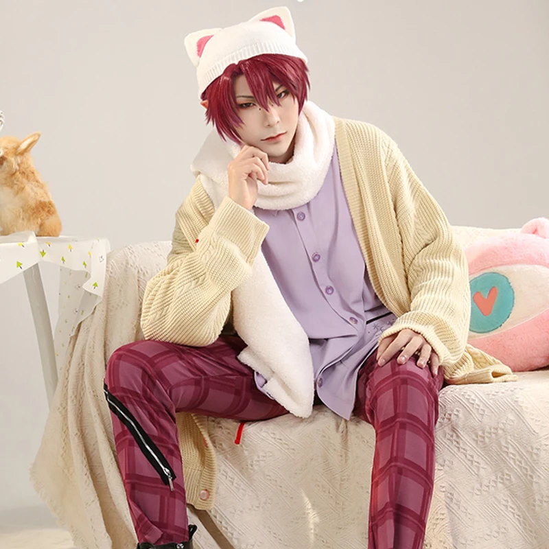 Japonijos Kasdien Kidoumaru Cosplay vyrų Kalėdų žaidimas Onmyoji Mados Žiemos NAUJAS Megztinis kostiumas F Nuotrauka 2