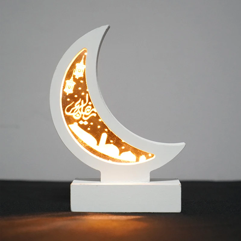 LED Nakties Šviesos Kūrybos Mėnulis Naktį Šviesos Namų dekoro Stalo Lempa Miegamojo Puošimas Šviesos Eid Mubarakas Apšvietimo lemputė Nuotrauka 0