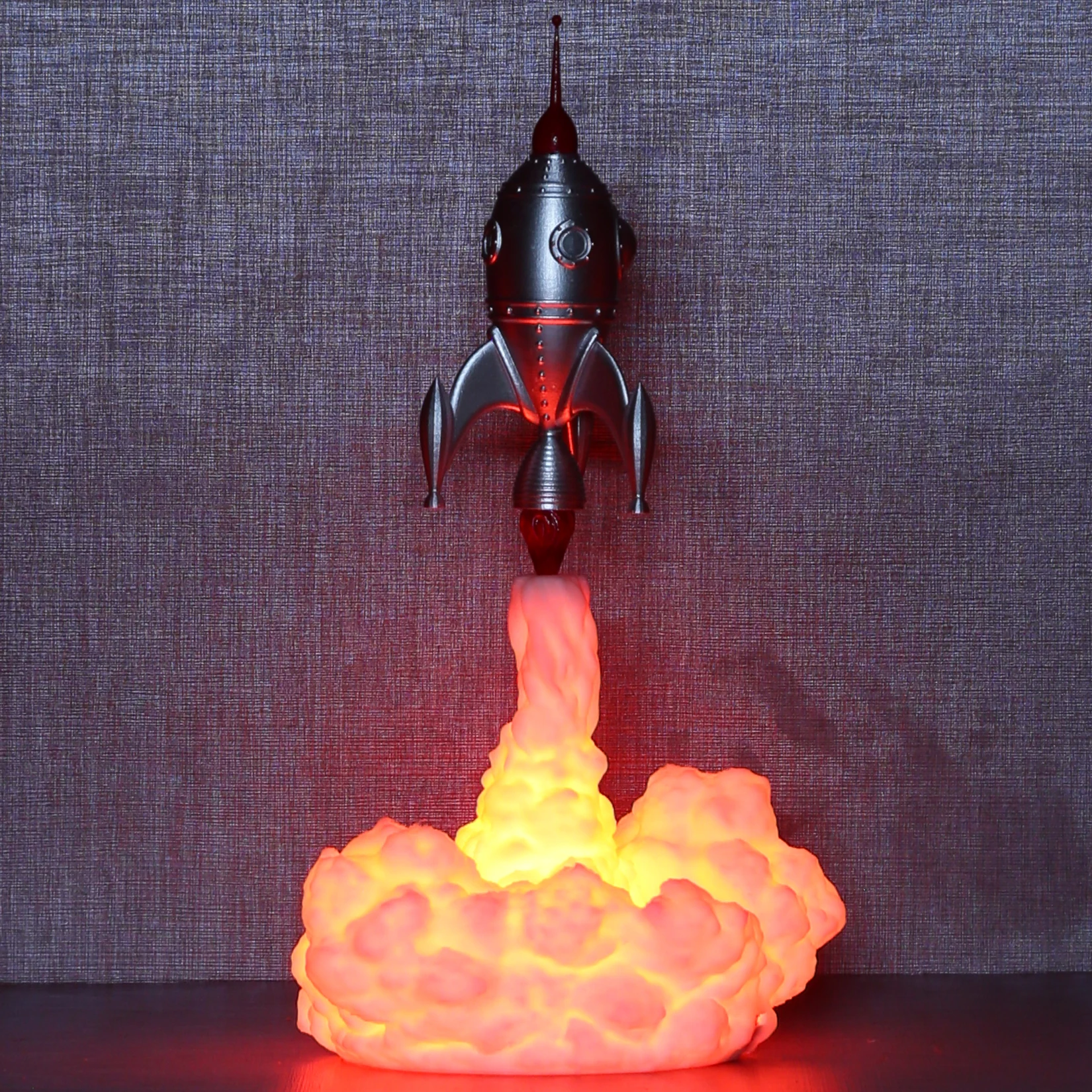 3D Spausdinimo Space Shuttle Lempos Raketų Naktį Šviesos USB Stalo Lempos Kosmoso Meilužis Patalpų Naktiniai staleliai, Lempa Vaikas, Dovanų Puošimas Šviesos Nuotrauka 2