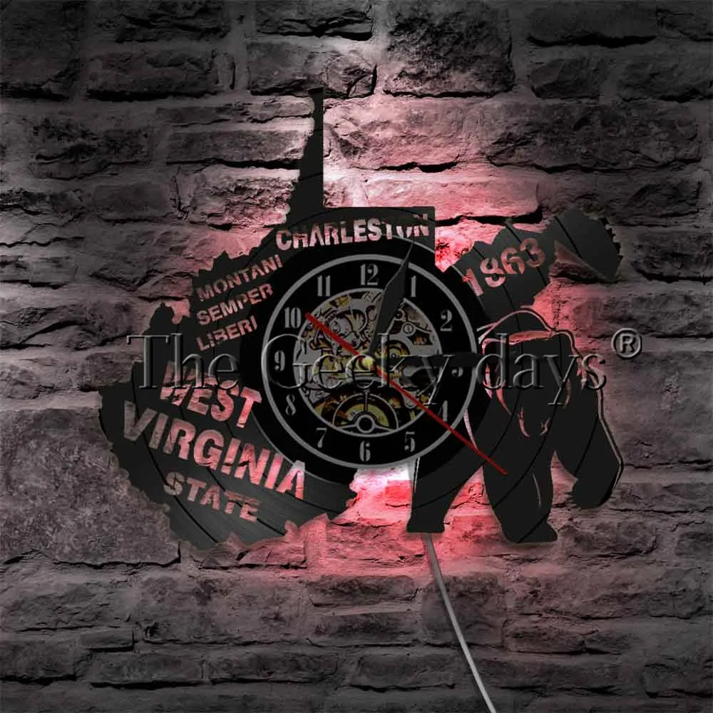  JAV Valstybės Sienos Menas Apšvietimas, Dekoro Virginija Valstybės LED Simboliai Sienos Lempos Charleston Išskirtinis Kabo Lempa Vyras Urvas Baras Sig Nuotrauka 0