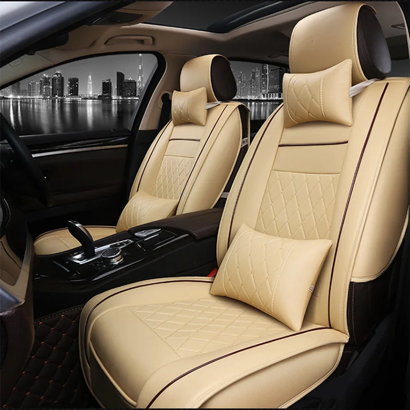Universalus PU Oda automobilių sėdynės padengti Lincoln Navigator MKZ MKS MKC MKX MKT auto reikmenys, automobilių stiliaus automobilių-lipdukai 3D Juoda Nuotrauka 3