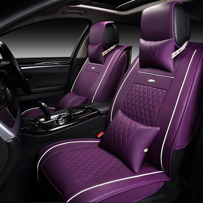 Universalus PU Oda automobilių sėdynės padengti Lincoln Navigator MKZ MKS MKC MKX MKT auto reikmenys, automobilių stiliaus automobilių-lipdukai 3D Juoda Nuotrauka 5