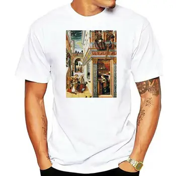 Senovės Užsieniečių Marškinėliai Naujas Ufo Carlo Crivelli Meno Annunaki Marškinėliai Vyrams Juodi Trumpi Rankovėmis Medvilnės Hip-Hop T-Shirt Spausdinti