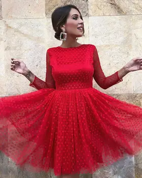 2020 m. Derliaus 1950 Prom Dresses Kamuolys Chalatai Trumpas Prom Dress Raudona/Geltona Backless Vakare Šalies Chalatai vestido de festa