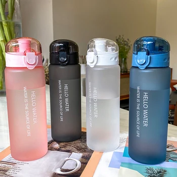 Naujas 780ml Skaidraus Plastiko Vandens Butelių Matinis BPA Free Nešiojamų nepralaidžiose Butelį Plastiko Drinkware Lauko Kelionių sporto Salė