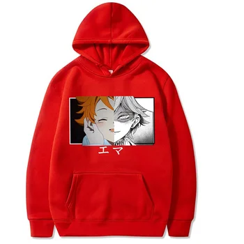 Emma Hoodies Anime Pažadėjo Neverland Spausdinti Palaidinukė Vyrų, Moterų Atsitiktinis Gobtuvu Puloveriai Streetwear Megztinis 2021 Hoody