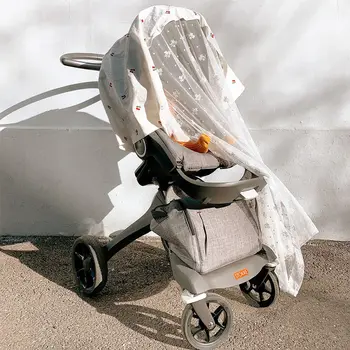 Kūdikio vežimėlį, tinkleliai nuo vabzdžių skėtį nuo saulės, saulės vėjo artefaktas skėtį nuo saulės kūdikių tinkleliai nuo vabzdžių uodų įrodymas, užuolaidų padengti audiniai