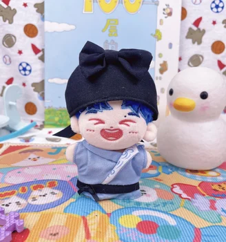Anime Neprijaukintas Mo Dao Shi Zu Wang Yibo Mielas 10cm Pliušinis Lėlės Žvaigždė Kūno Žaislai Kostiumas Drabužiai, Apranga Cosplay Gerbėjų Dovana