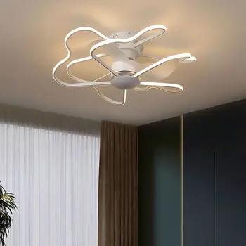 LED Lubų Ventiliatorius, Lempos, Modernus Minimalistinio Lubų Lempa, Valgomojo, Miegamojo Kambarį Lempos Apvalios Ventiliatorius Žibintai