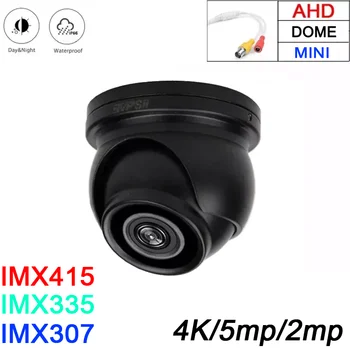 4pcs Maišą 12pcs Infraraudonųjų spindulių Led 5mp 4K 8MP IMX415 IP66 Black Metal Face Detect Vandeniui Mini Dome 