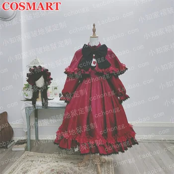 COSMART [Individualų] Rozen Maiden Shin Ku Pažymėjo Rubin Raudona Spalvingas Lolita Dress Vienodas Cosplay Kostiumas Helovinas Šalis Apranga