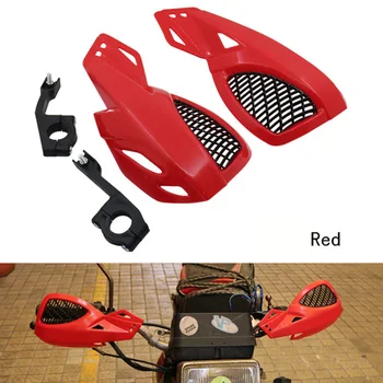 24CM ATV Dirt Bike MX, Motocross, Motociklų Rankų apsaugos Handguards Su Mount Kit Black Red Plastikiniai Tvirtinimo įranga