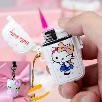 Anime Sanrio Hello Kitty Lengvesni Kūrybos Kitos Kawaii Kuromi Sanrioed Vėjo Raudona Liepsna, Žiebtuvėliai Greitai Pristatyti