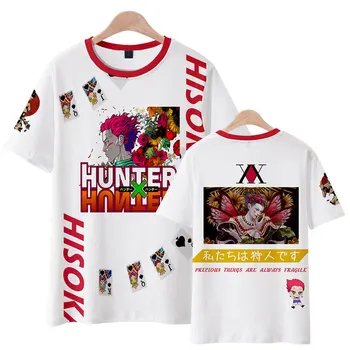 Vyrai Hunter X Hunter Marškinėliai Vyrams Juokinga Viršūnes Hisoka MOROW Grafinis Tees Harajuku Unisex Anime Killua Zoldyck T-shirt