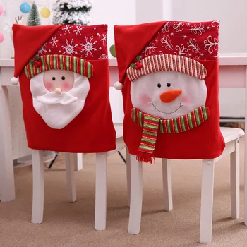 2020 kalėdų dekoro Santa Sniego Virtuvės Stalas valgomojo kėdės apima nameliuose Šalis Dekoro fundas para sillas de comedor
