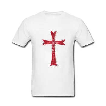 Mados Kryžiuočių Riterius Tamplierius Nelaimę Kryžiaus Atspausdintas T-Shirt. Priemoka Medvilnės, trumpomis Rankovėmis O-Neck T Shirt Mens Naujas S-3XL