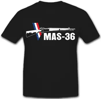 MAS 36 Prancūzijos Armijos Šautuvas Kelis national De Trumpas Atsitiktinis 100% MEDVILNĖS O-Kaklo Mens T Shirts