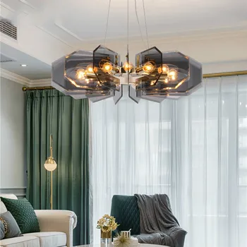 Modernūs, prabangūs kambarį LED šviestuvo apšvietimo Šiaurės minimalistinio patalpų restoranas krištolo sietynas, dekoravimas loft