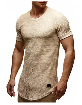 C1264-Vasaros nauji vyriški marškinėliai kieto spalvų slim tendencija atsitiktinis trumparankoviai mados