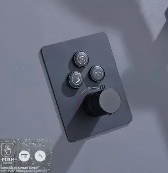 Kieto Žalvario, Juoda 3 Realizavimo Vandentiekis Termostatiniai mygtukas Dušo Nukreipimo vožtuvų Dušo Sistemą,Gali Dirbti Kartu