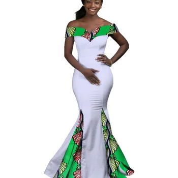 Naujas Dizainas Afrikos Suknelės Moterims Šalis vakarinę Suknelę Afrikos Vaškas Print Long Maxi Suknelė Mados Velniop Kaklo Ankara Suknelės 6XL