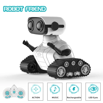 Ebo Robotas Žaislai Įkrovimo RC Robotas Vaikai, Berniukai Ir Mergaitės, Nuotolinio Valdymo Žaislas Su Muzika Ir LED Akis Dovana Vaikams