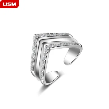 Naujas Dizainas Unikalus Reguliuojamas Cirkonis Žiedas Madinga Stiliaus Aukso Sidabro Spalvos Karka Žiedai Moterims Midi Piršto Sąnario Žiedai