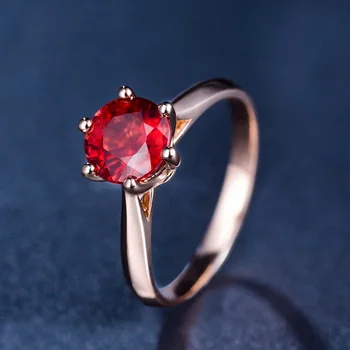 Mados Paprastas Šešių Letena Crystal Žiedą, Žavesio Moterys Nustatyti Raudonas Cirkonis Žiedas Elegantiškas, Romantiškas Nuotaka Vestuvių Dalyvavimas Juvelyrikos Dovanos