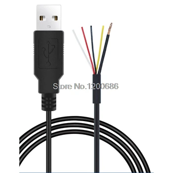 2854-30AWG Ekranuoti USB USB 2.0 Female Kabelio Galiuku, 0,3 M USB Lizdas 4 laidai Maitinimo Galiuku Laidu Laidą 