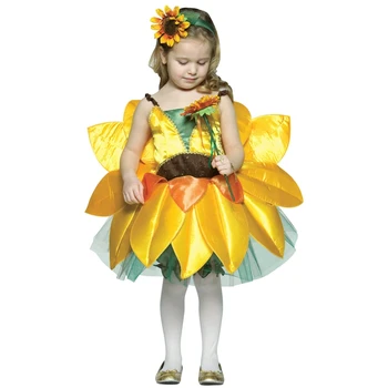 Mergaitės Drabužiai Vaikams Išgalvotas Suknelė Saulėgrąžų Helovyno Cosplay Kostiumas
