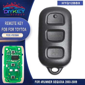 DIYKEY 2VNT FCC:HYQ12BBX 4 Mygtuką Nuotolinio Raktų Rinkinys, skirtas 