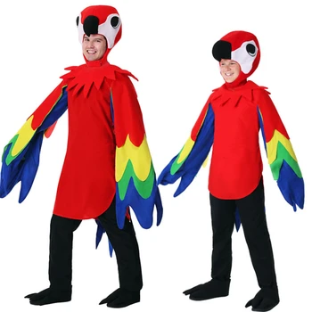 Helovyno Cosplay Macaw Kostiumas Tėvų-vaikų Kostiumai Gyvūnų, paukščių cosplay kostiumų Karnavalas Šaliai Vaidmuo Žaisti Cosplay