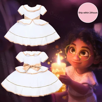 Encanto Mirabel Cosplay Kostiumas Mergaitėms Baby Princess Dress Drabužius Gimtadienio Helovinas Šalis Cosplay Kostiumas trumpomis Rankovėmis 2-5