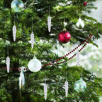 10vnt Medžio Kabo Akrilo Kristalų Snaigės Kalėdų Medžio Kabo 