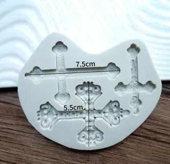Pyragas Įrankiai multi kryžiaus silikono formos Dekoravimo Keksiukų dekoravimo Gumpaste minkštas įrankis pelėsių 