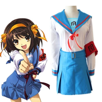 Anime Suzumiya Haruhi Serijos Cosplay Kostiumai, Haruhi Suzumiya Cosplay Kostiumų Mokyklines Uniformas Helovinas Šalis Moterų Kostiumas