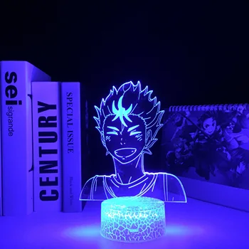 Haikyuu Anime Yu Nishinoya LED Baltos Bazės Naktį Šviesos Vaikams, Miegamojo Puošimas naktinė lempa Vaiko Gimtadienio Dovana Manga 3D Lempos