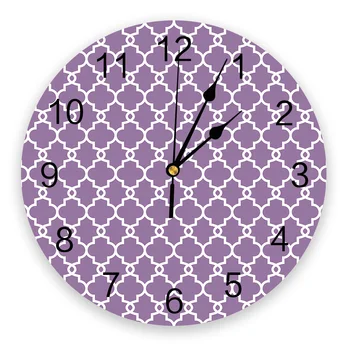 Maroko Geometrijos Violetinė Apvalus Sieninis Laikrodis Kūrybos Namų Dekoro Kambarį Kvarco Adata Sieniniai Laikrodžiai Kabinti Žiūrėti