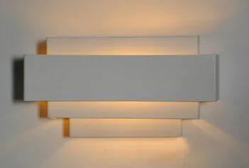 Trumpa šiuolaikinės mados namų baldai ofhead led baltos sienos lempa, Geležies medžiagos E27 Bazės