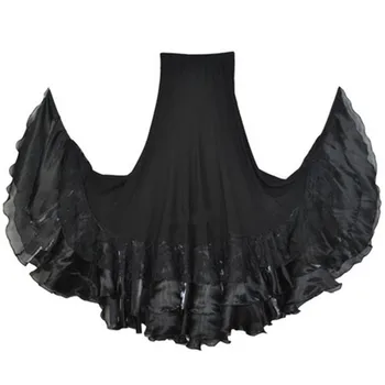 per dydžio black print balus sijonas sportinių šokių sijonas valsas suknelė flamenko sijonas šokių suknelė moterims pramoginiai praktikos dėvėti