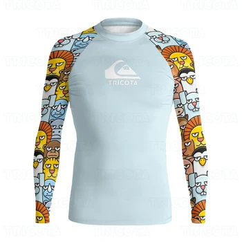 TRICOTA Banglenčių Marškinėliai Vyrams Profesinės ilgomis Rankovėmis Naršyti Marškinėliai Paplūdimys Bėrimas Apsaugas UV Apsaugos Maudymosi kostiumai UPF+50 Nardymo Drabužiai