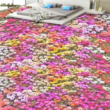 beibehang Pasirinktinius Nuotraukų Grindų 3D Grindų Dažymas Tapetų Gėlių 3D Augalų D Grindų Pasta papel de parede