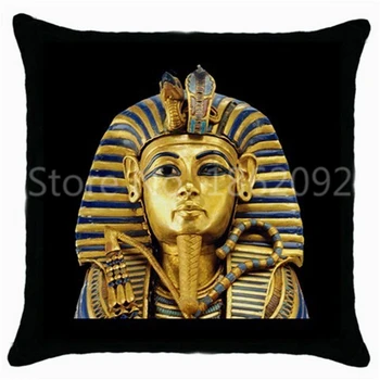 Juoda Egipto King Tut Pagalvėlė Padengti Egiptas Tutankhamun Kaukė Mesti Pagalvės Užvalkalą Madinga Etninės Senovės Simbolis, Namų Dekoravimo, Dovanų