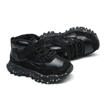 berniukams batai mados juoda pilka armijos žalioji lankstus vienintelis šiltas natūralios odos batai chaussure bebe zapatos vaikiški batai
