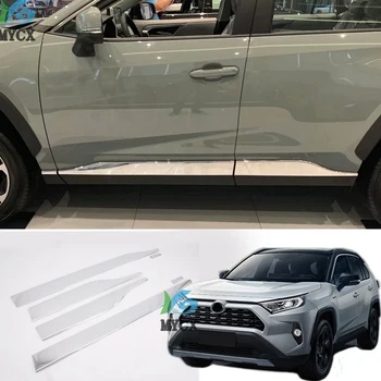 Toyota RAV 4 RAV4 XA50 2019 2020 ABS Automobilių Reikmenys Šildomi Šoniniai Durų apdailos Kūno Liejimo Apdailos Dangtelio Apdaila 6pcs