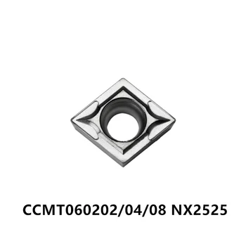 CCMT060202 NX2525 Karbido Įdėklai CNC Tekinimo Staklės, Įrankiai, Vidaus Tekinimo Turėtojas CCMT060204 NX2525 Kermeto CCMT060208 CCMT 0602