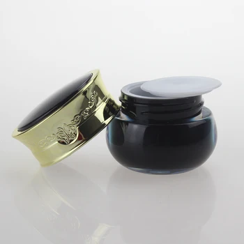 12 g Juodo plastiko, akrilo grietinėlės indelį Kinijos kosmetikos konteinerių Tiekėjų